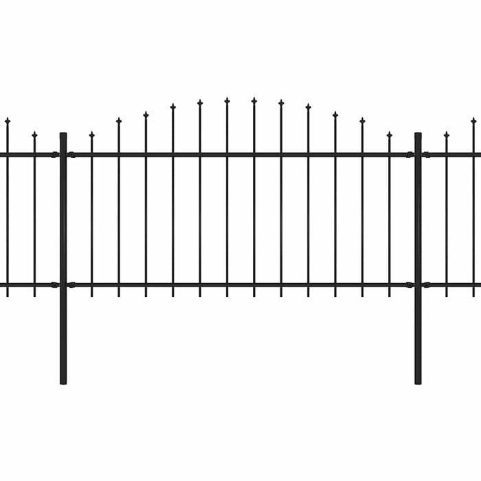 Recinto Giardino Punta a Lancia (1,25-1,5)x15,3 m Acciaio Nero cod mxl 12102