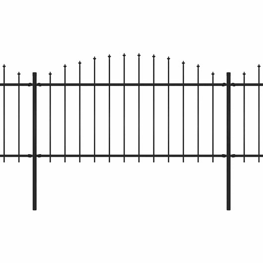 Recinzione Giardino Punta a Lancia (1,25-1,5)x17m Acciaio Nera cod mxl 16336