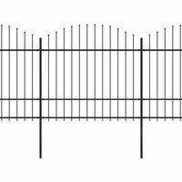 Recinzione Giardino Punta Lancia (1,5-1,75)x11,9m Acciaio Nera cod mxl 19130