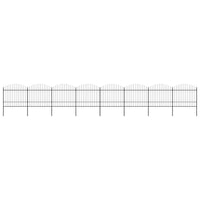 Recinzione Giardino Punta Lancia (1,5-1,75)x13,6m Acciaio Nero cod mxl 19153