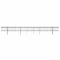 Recinto Giardino Punta a Lancia (1,5-1,75)x15,3m Acciaio Nera