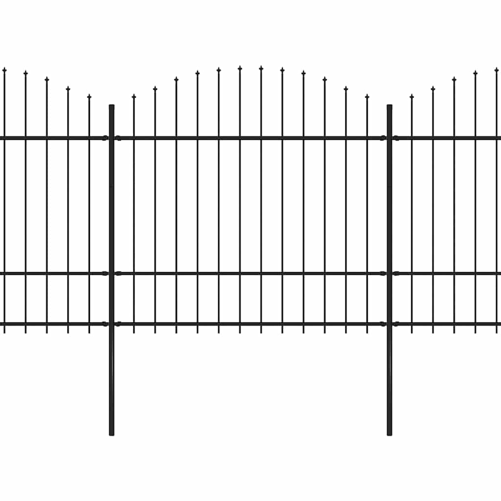 Recinto Giardino Punta a Lancia (1,5-1,75)x15,3m Acciaio Nera