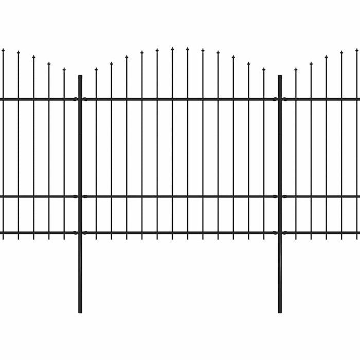 Recinto Giardino Punta a Lancia (1,5-1,75)x15,3m Acciaio Nera