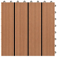 Piastrelle per Decking 22 pz 30x30cm 2mq in WPC Marrone 277796