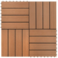 Piastrelle per Decking 22 pz 30x30cm 2mq in WPC Marrone 277796