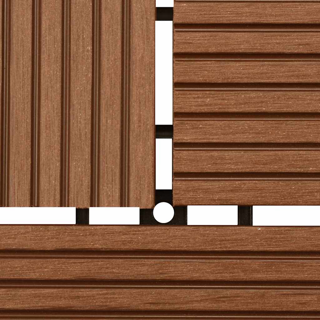 Piastrelle per Decking 22 pz 30x30cm 2mq in WPC Marrone 277798