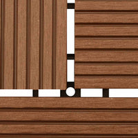 Piastrelle per Decking 22 pz 30x30cm 2mq in WPC Marrone 277798