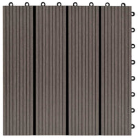 Piastrelle per Decking 22 pz 30x30cm 2mq in WPC Marrone Scuro 277802