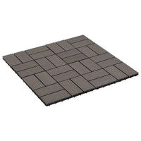 Piastrelle per Decking 22 pz 30x30cm 2mq in WPC Marrone Scuro  cod mxl 36079