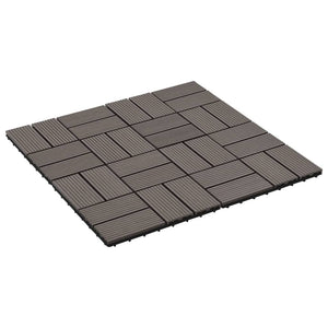 Piastrelle per Decking 22 pz 30x30cm 2mq in WPC Marrone Scuro 277810