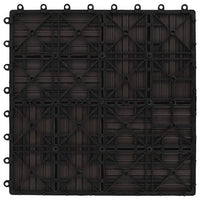 Piastrelle per Decking 22 pz 30x30cm 2mq in WPC Marrone Scuro  cod mxl 36079