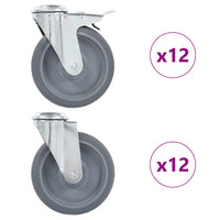 Ruote Girevoli con Foro per Bullone 24 pz 125 mm 277899