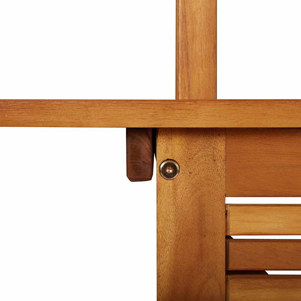 Tavolo Bar Esterno con Tetto 113x106x217cm Massello di Acacia 45909