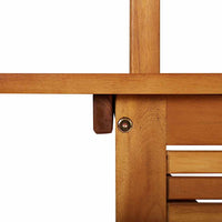 Tavolo Bar Esterno con Tetto 113x106x217cm Massello di Acacia 45909