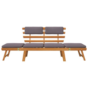 Poltrona lounge da 190 cm con cuscino 2 in 1 in legno massello di acacia 02_0011866
