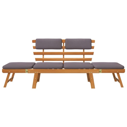 Poltrona lounge da 190 cm con cuscino 2 in 1 in legno massello di acacia 02_0011866
