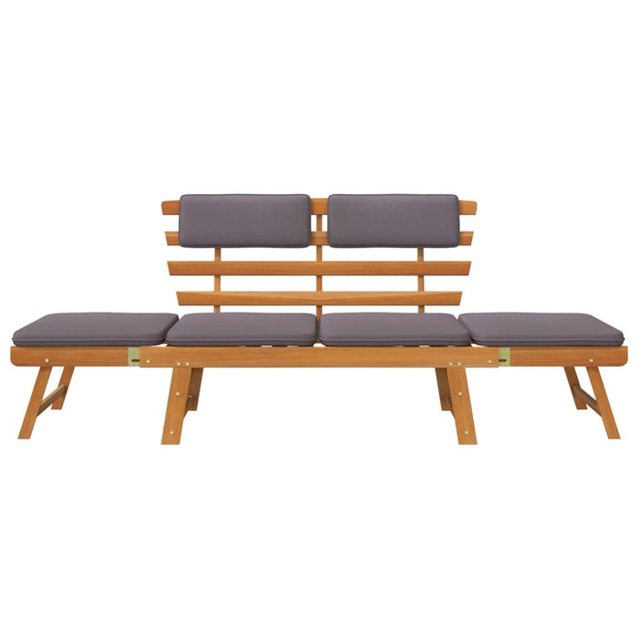 Poltrona lounge da 190 cm con cuscino 2 in 1 in legno massello di acacia 02_0011866
