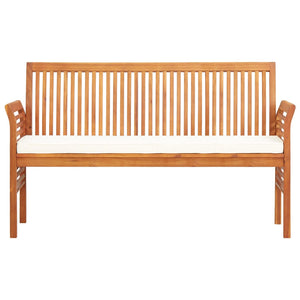 Panca da Giardino a 3 Posti 150 cm in Legno Massello di Acacia