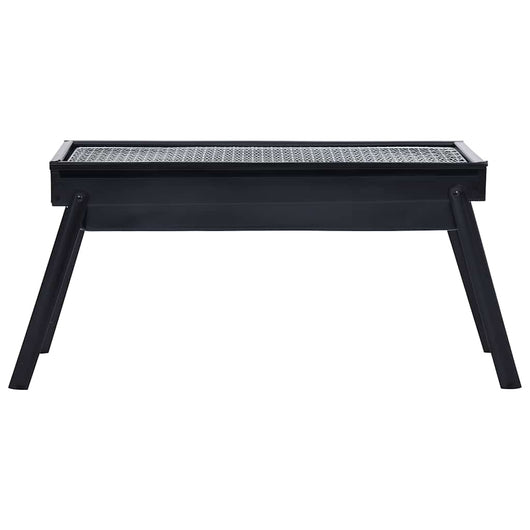 Griglia Barbecue da Campeggio Portatile in Acciaio 60x22,5x33cm