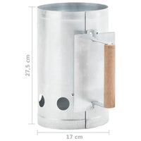 Ciminiera per Barbecue Starter a Carbone in Acciaio Zincato 46614