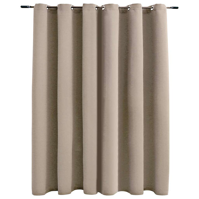 Tenda Oscurante con Anelli in Metallo Beige 290x245 cm cod mxl 62621