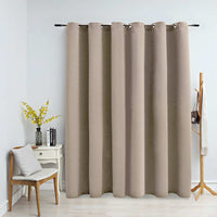 Tenda Oscurante con Anelli in Metallo Beige 290x245 cm cod mxl 62621