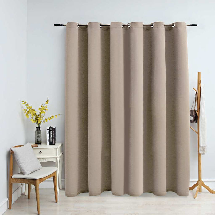 Tenda Oscurante con Anelli in Metallo Beige 290x245 cm cod mxl 62621