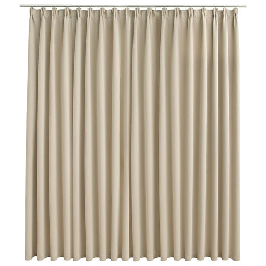 Tenda Oscurante con Ganci Beige 290x245 cm 134449