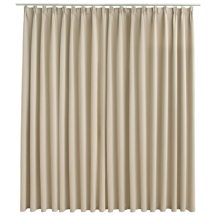 Tenda Oscurante con Ganci Beige 290x245 cm 134449