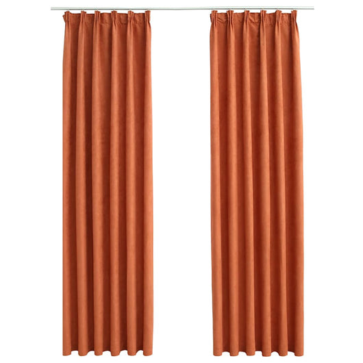 Tende Oscuranti con Ganci 2 pz Ruggine 140x245 cm 134475