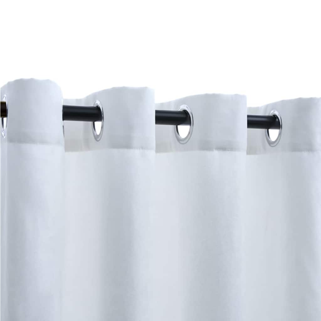 Tende Oscuranti con Anelli in Metallo 2 pz Avorio 140x225 cm cod mxl 69374