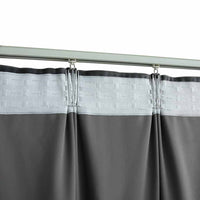 Tenda Oscurante con Ganci in Velluto Antracite 290x245 cm 134503