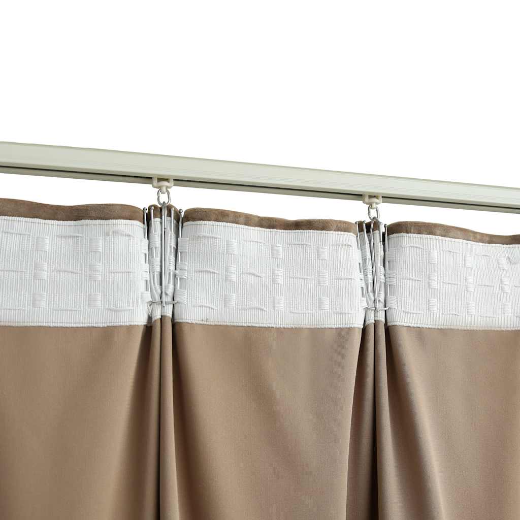 Tende Oscuranti con Ganci 2 pz Beige in Velluto 140x175 cm 134508
