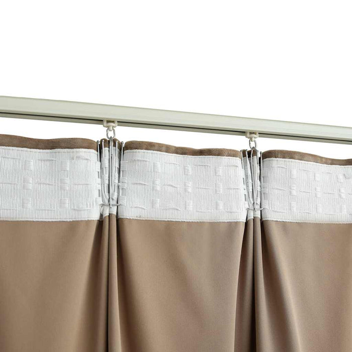 Tende Oscuranti con Ganci 2 pz Beige in Velluto 140x225 cm 134509