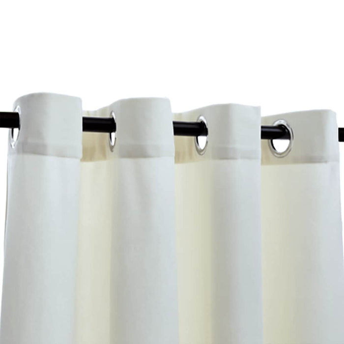 Tende Oscuranti con Anelli 2 pz Crema in Velluto 140x225 cm 134513