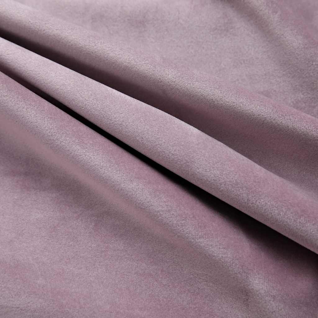 Tende Oscuranti con Anelli 2pz Rosa Antico in Velluto 140x225cm 134521