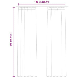 Tende Oscuranti con Ganci 2 pz Rosa Antico in Velluto 140x245cm 134526