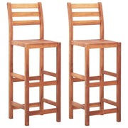 Sedie da Bar 2 pz in Legno Massello di Acacia cod mxl 76960