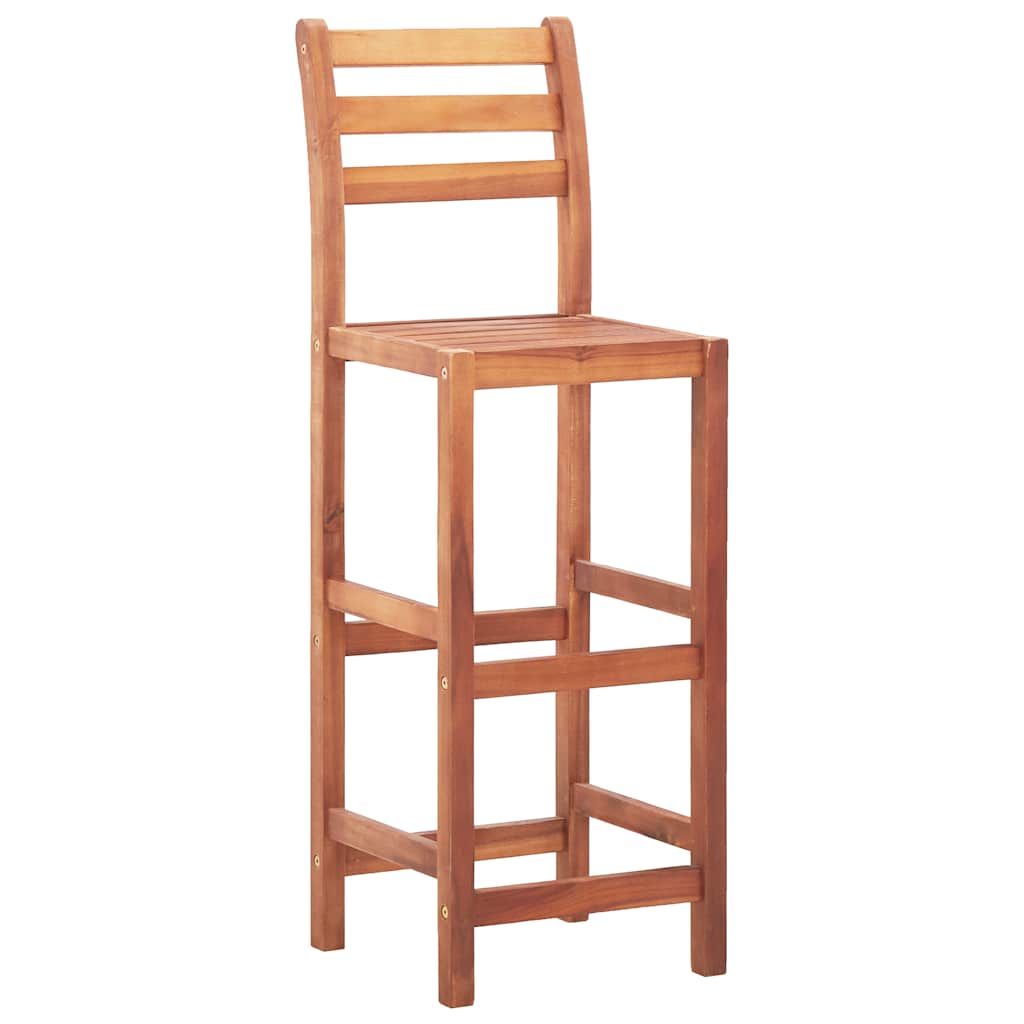 Sedie da Bar 2 pz in Legno Massello di Acacia cod mxl 76960