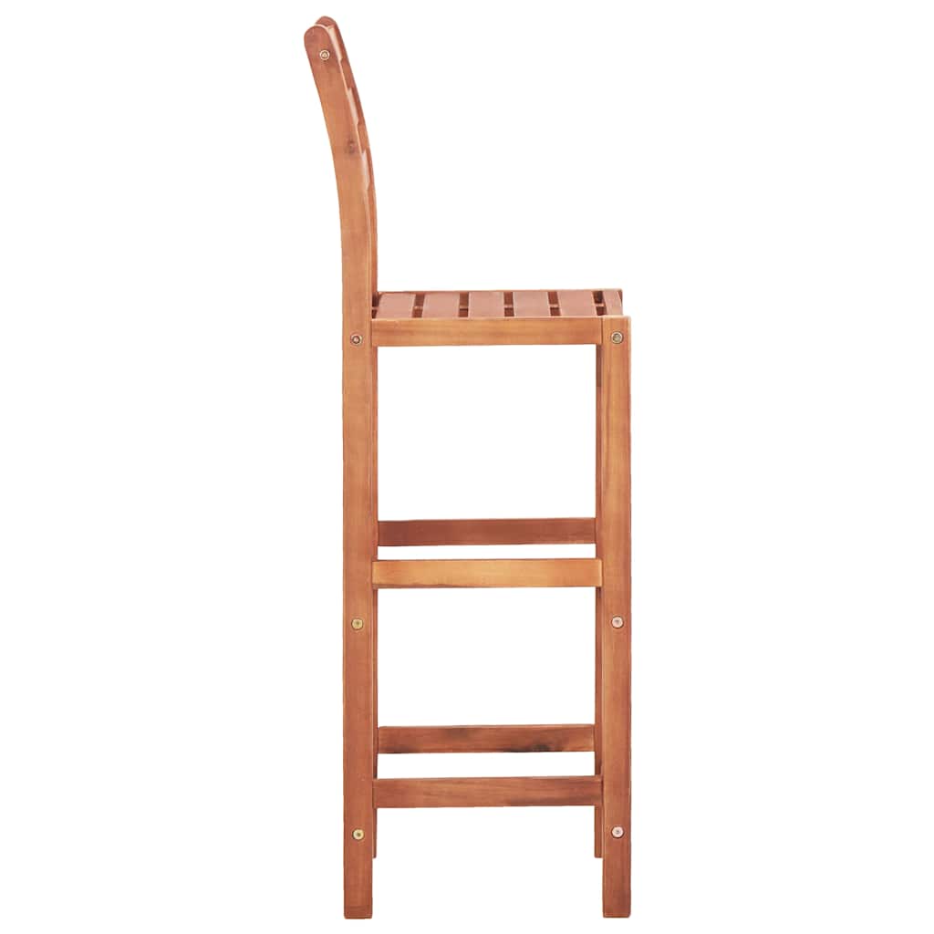 Sedie da Bar 2 pz in Legno Massello di Acacia cod mxl 76960