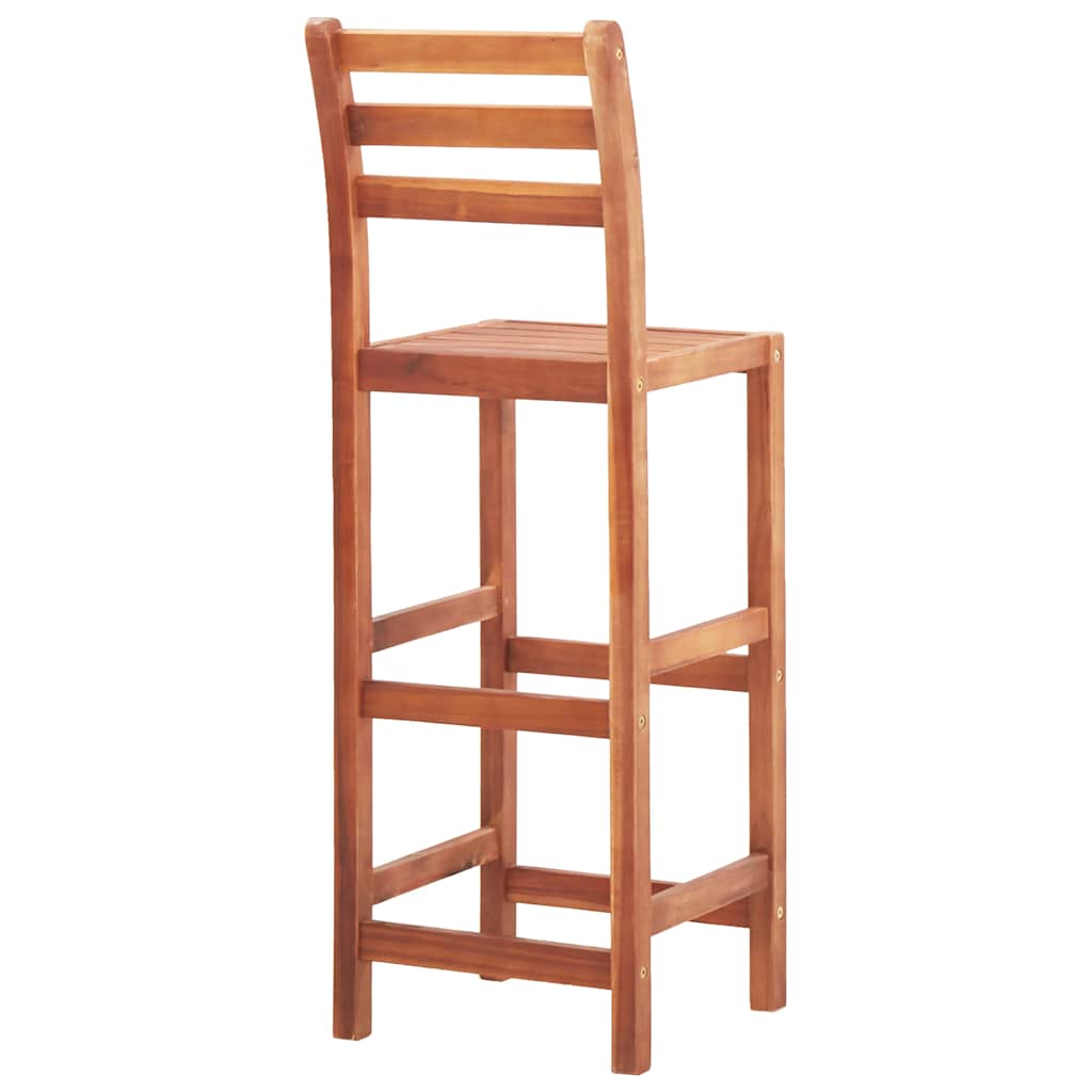 Sedie da Bar 2 pz in Legno Massello di Acacia cod mxl 76960