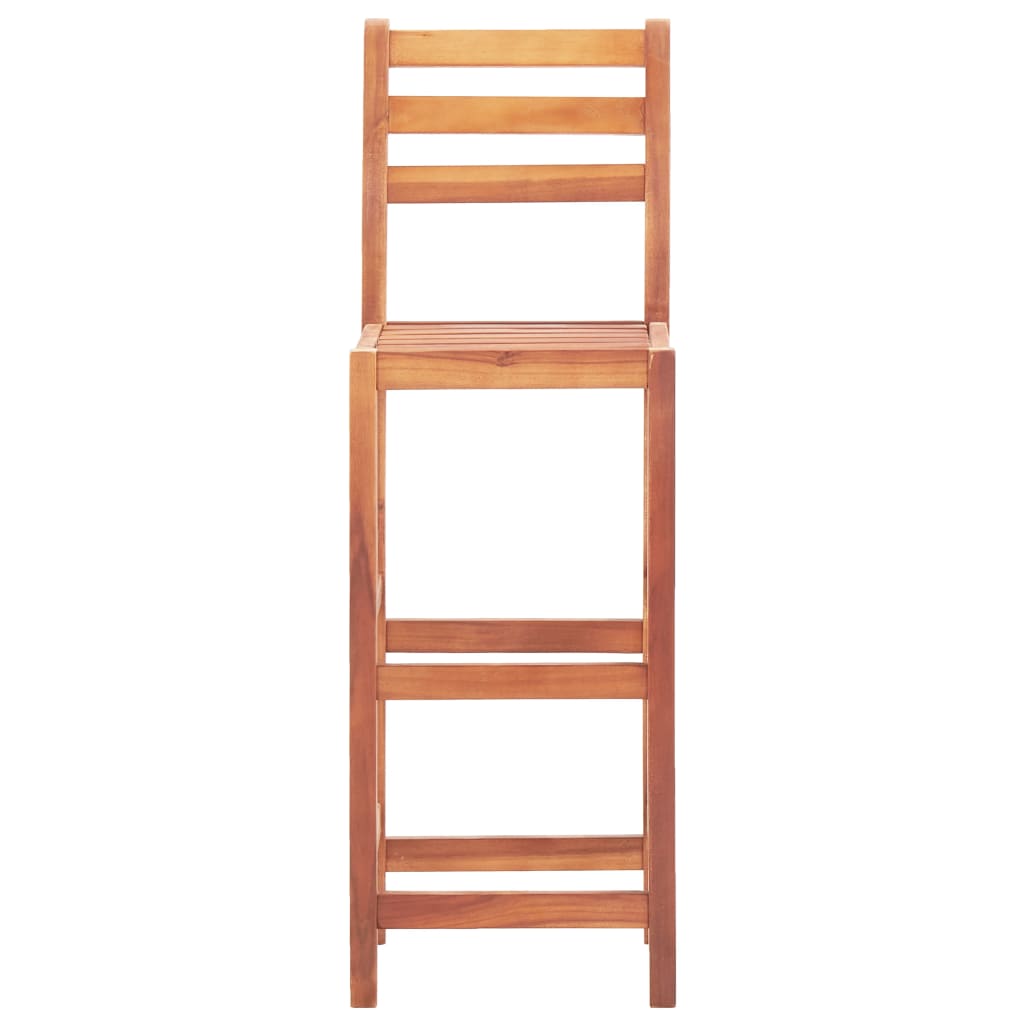 Sgabelli da Bar 4 pz in Legno Massello di Acacia cod mxl 72700