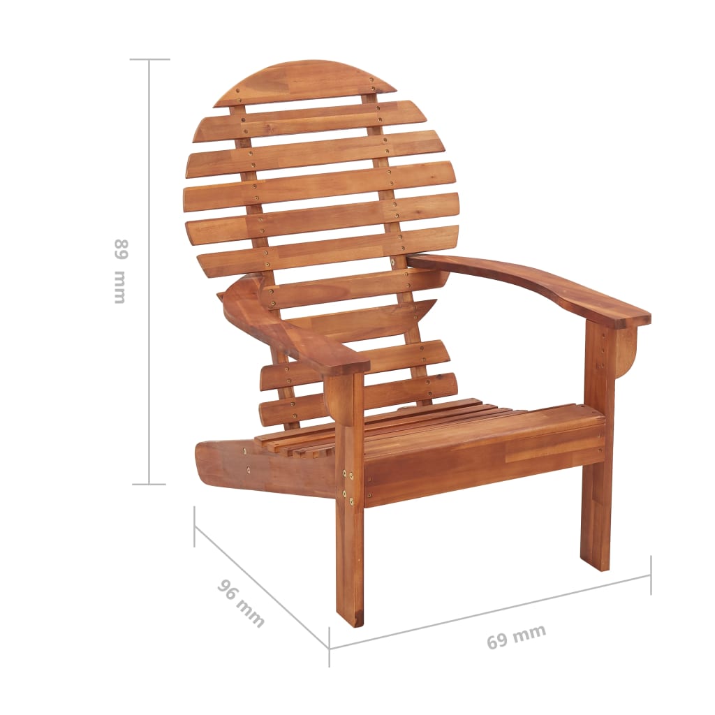 Sedia Adirondack in Legno Massello di Acacia cod mxl 6649