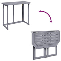 Tavolo da Balcone Pieghevole 90x50x74 cm in Massello di Acacia cod mxl 44157