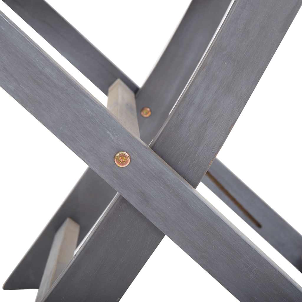 Sedie da Giardino Pieghevoli 2 pz in Legno Massello d'Acacia cod mxl 18380