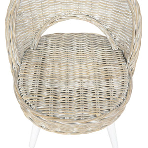 Poltrona in Rattan Kubu Bianco 285229