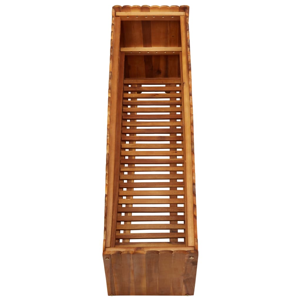 Letto Rialzato da Giardino 100x30x50 cm in Massello di Acacia