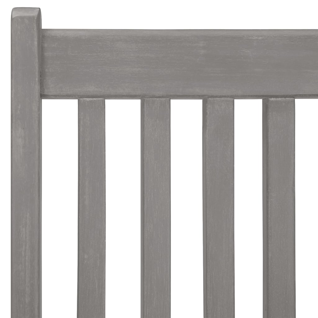 Sedie da Giardino Pieghevoli 2 pz Grigio in Massello d'Acacia  cod mxl 15348