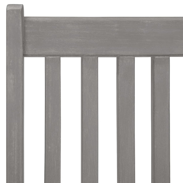 Sedie da Giardino Pieghevoli 2 pz Grigio in Massello d'Acacia  cod mxl 15348