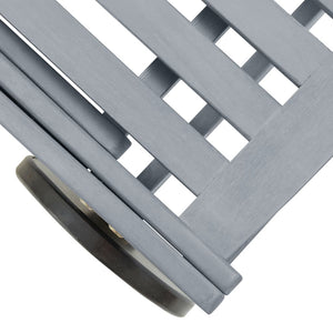 Lettino Prendisole da Giardino Legno Massello di Acacia Grigio 45939